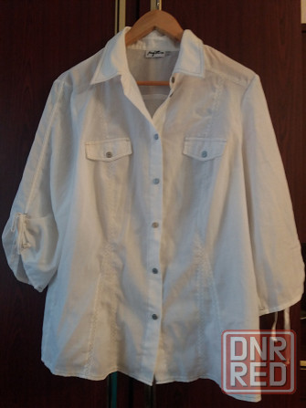 Продам блузку блузу белую р.50 евро 44 Донецк - изображение 1