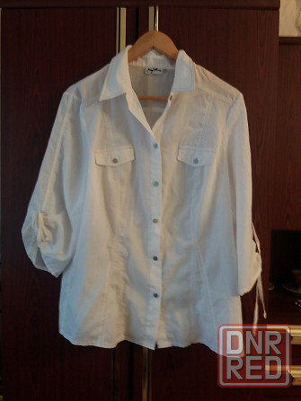 Продам блузку блузу белую р.50 евро 44 Донецк - изображение 2