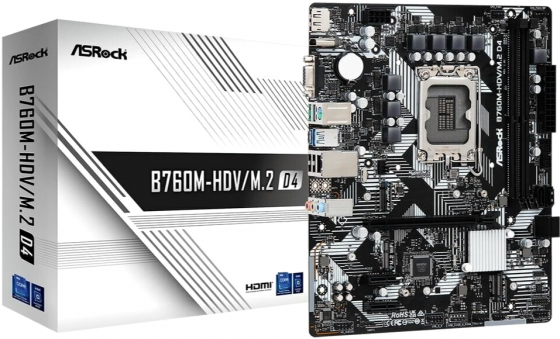 Материнская плата Asrock B760m-Hdv/M.2 D4, Rtl Lga1700 (арт-8926) Макеевка