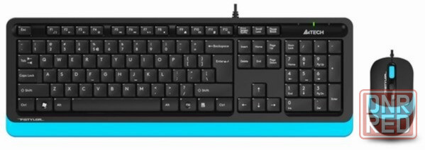 Комплект клавиатура+мышь A4tech Fstyler F1010 черный/черный (F1010 Blue) (арт-5153) Макеевка - изображение 1