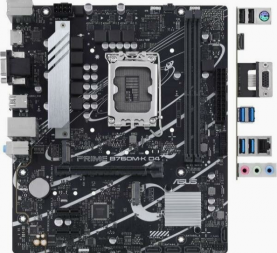 Материнская плата Asus Prime B760m-K D4 Socket 1700 B760 2xddr4 1xpci-E 16x 2xpci-E 1x 4xsata Iii Ma Макеевка