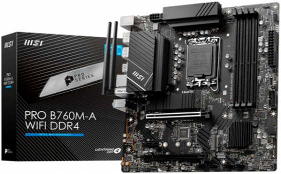 Материнская плата Msi Pro B760m-A Wifi Ddr4matx, Ret Lga 1700 (арт-9536) Макеевка