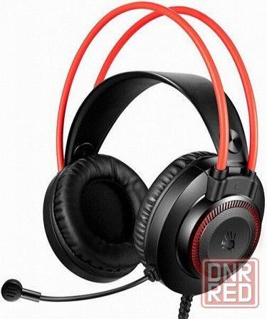 Наушники с микрофоном A4tech Bloody G200 Aux3.5-4pin +Usb черно красные (арт-6852) Макеевка - изображение 1