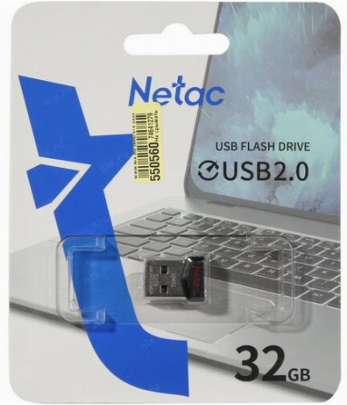Флешка Netac 32gb Um2 Usb 2.0 (Nt03um2n-032g-20bk) (арт-4795) Макеевка