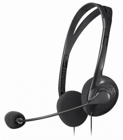 Наушники с микрофоном (гарнитура) Defender Hn-102, проводная, 1,8 м, стерео, с оголовьем, регулятор Макеевка