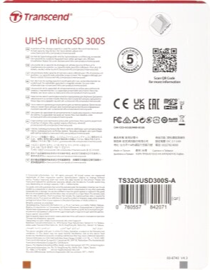 Карта памяти 32gb Transcend Ts32gusd300s-A Microsdhc Class 10 U1 300s + адаптер (арт-7013) Макеевка