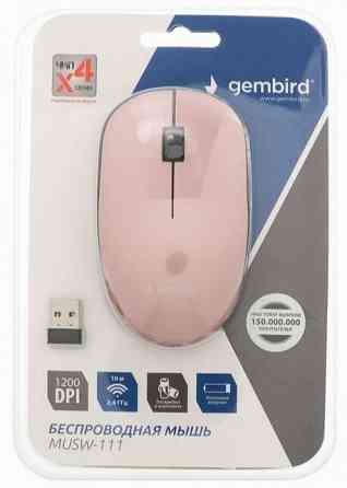 Мышь Gembird Musw-111-Rg, оптическая, 1200 Dpi, Usb, розовое золото, беспроводная (арт-1887) Макеевка