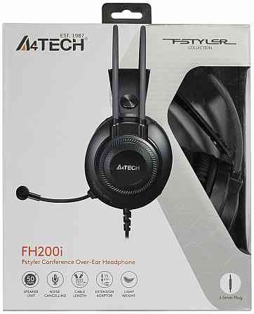 Наушники с микрофоном A4tech Fstyler Fh200i серый 1.8м накладные оголовье (Fh200i Grey) Fh200i Grey Макеевка