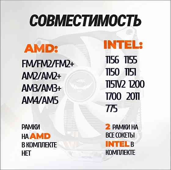 Кулер для процессора снеговик вентилятор под Intel и Amd Frgb (арт-4535) Макеевка