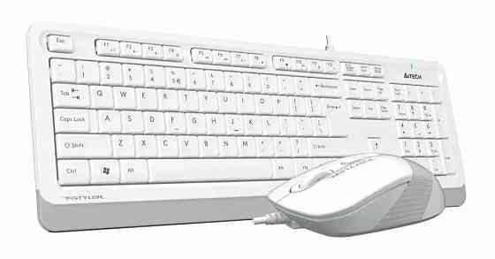 Комплект (клавиатура+мышь) A4tech Fstyler F1010, Usb, проводной, белый и серый [F1010 White] (арт-58 Макеевка