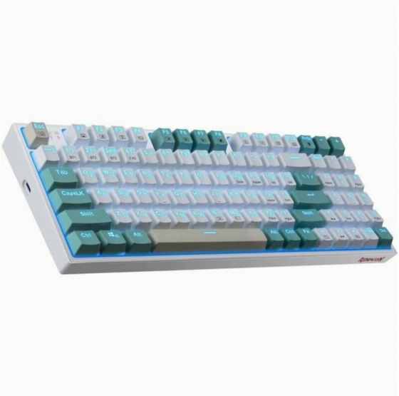 Игровая клавиатура Redragon Veigar Ru, Rgb, Bt+2.4g, бело-голубой, беспроводная (арт-2204) Макеевка