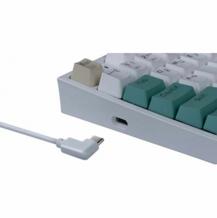 Игровая клавиатура Redragon Veigar Ru, Rgb, Bt+2.4g, бело-голубой, беспроводная (арт-2204) Макеевка