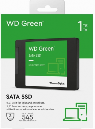 Твердотельный накопитель Ssd 1tb Western Digital Green Wds100t3g0a Sata3 2.5 (арт-1248) Макеевка