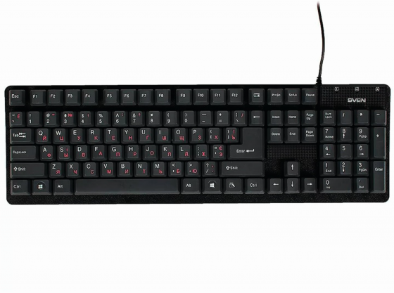 Клавиатура Sven проводная Standard 301, Usb, 104 клавиши, черная (Sv-03100301ub) (арт-2045) Макеевка