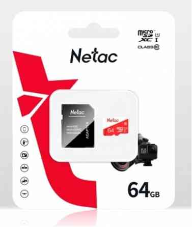Карта памяти Netac P500 Eco, Microsdxc, 64 гб, Class 10, Uhs-I U1, адаптер на Sd (Nt02p500eco-064g-R Макеевка