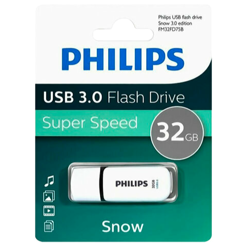 Usb-флешка Philips Fm32fd75b/97 32gb Snow3.0 32gb, Usb 3.0 (арт-4664) Макеевка