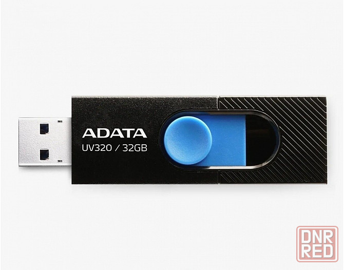 Флэш-накопитель A-Data Uv320 32гб, Usb3.2, черный/синий(Auv320-32g-Rbkbl) (арт-4069) Макеевка - изображение 1