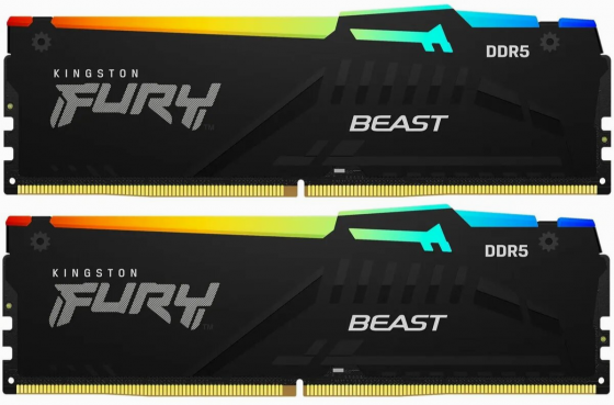 Оперативная память Kingston Fury Beast Black Kf552c40bbak2-16 Ddr5 - 2x 8гб 5200мгц, Dimm, Ret (арт- Макеевка