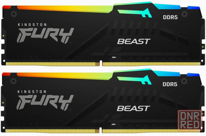 Оперативная память Kingston Fury Beast Black Kf552c40bbak2-16 Ddr5 - 2x 8гб 5200мгц, Dimm, Ret (арт- Макеевка - изображение 1
