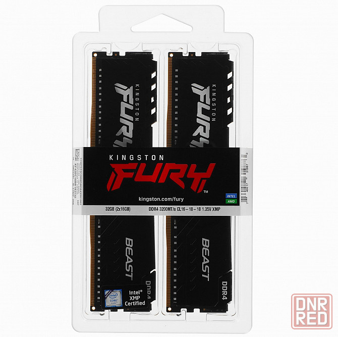 Оперативная память Kingston Kf432c16bb1k2/32wp, 32gb (2x16gb) 3200mt/S Ddr4 Cl16 Dimm, черный (арт-8 Макеевка - изображение 3