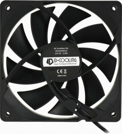 Вентилятор для корпуса Id-Cooling 120x120mm 3pin 1250rpm Black (Fl-12025k) (арт-9404) Макеевка