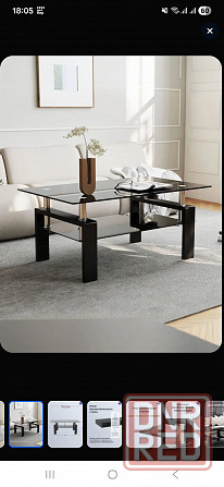 Стол стеклянный черный Донецк - изображение 1