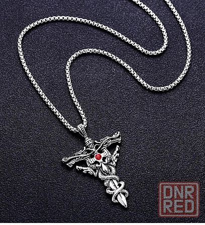 Подвеска "Меч бестий" с красным камнем и змеей Мариуполь - изображение 4