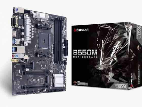 Материнская плата Biostar B550mx/E Pro Soc-Am4 Amd B550 4xddr4 Matx Ac`97 8ch(7.1) Gblan Raid+Vga+Dv Макеевка