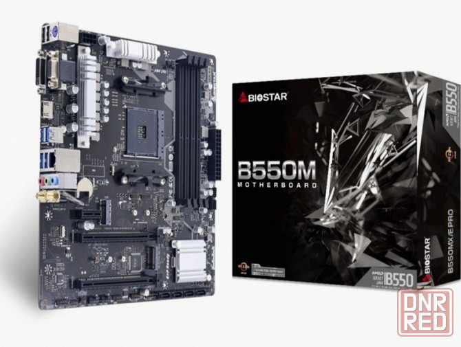 Материнская плата Biostar B550mx/E Pro Soc-Am4 Amd B550 4xddr4 Matx Ac`97 8ch(7.1) Gblan Raid+Vga+Dv Макеевка - изображение 2