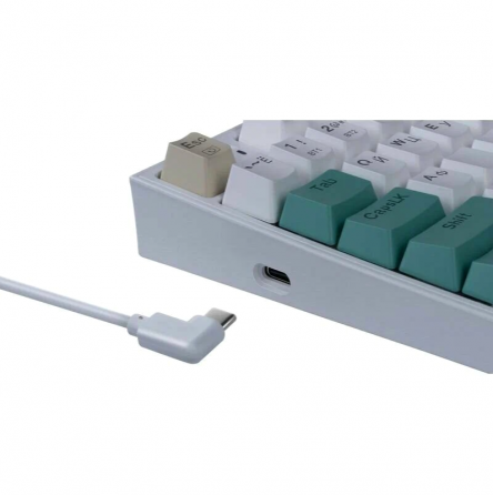 Игровая клавиатура Redragon Veigar Ru, Rgb, Bt+2.4g, бело-голубой, беспроводная (арт-9211) Макеевка