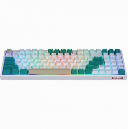 Игровая клавиатура Redragon Veigar Ru, Rgb, Bt+2.4g, бело-голубой, беспроводная (арт-9211) Макеевка