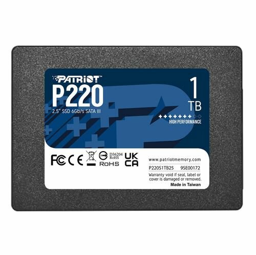 Ssd накопитель Patriot P220 P220s1tb25 1тб, 2.5 (арт-1086) Макеевка