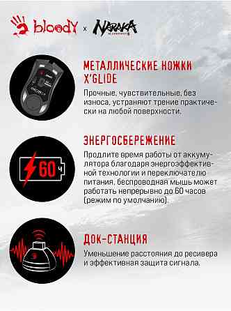 Мышь A4tech Bloody R90 Plus Naraka белый/рисунок оптическая (5000dpi) беспроводная Usb 8 кнопок (арт Макеевка