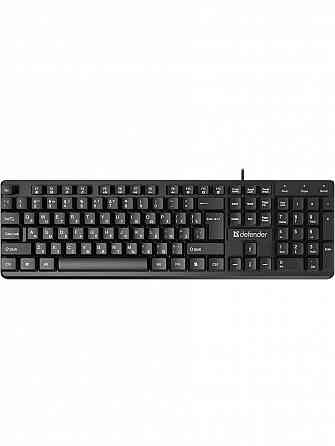 Клавиатура проводная Defender Elemental Hb-239 Black (Ru, черн,104 кнопки+Fn,1.8м) (45239) (арт-6151 Макеевка