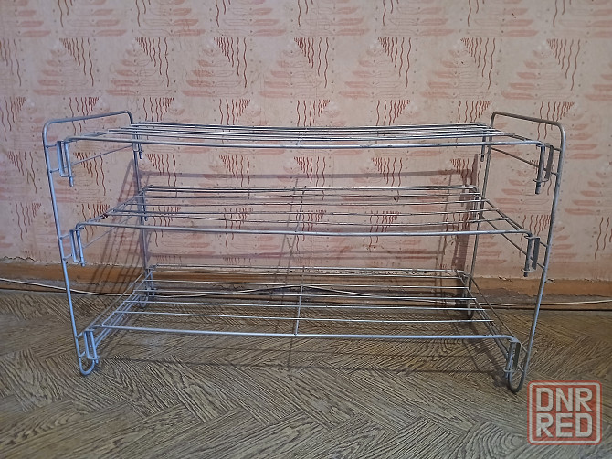 Обувница полка для обуви металл разборная 3 яруса/полки Донецк - изображение 2