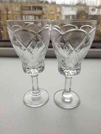 Большие хрустальные рюмочки на ножке ссср Донецк