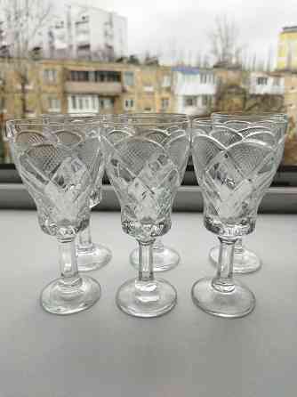 Большие хрустальные рюмочки на ножке ссср Донецк