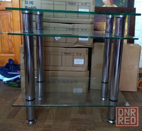 Стеклянный стол под телевизор и аппаратуру Донецк - изображение 2