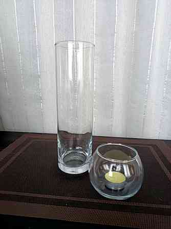 Прозрачные стеклянные вазы для творческих проектов. Донецк