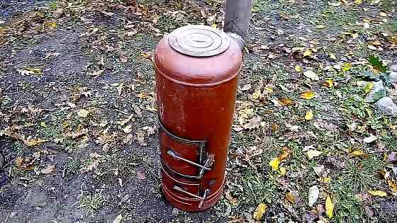 Изготовление под заказ печь буржуйку из газового баллона цена 4000р Донецк