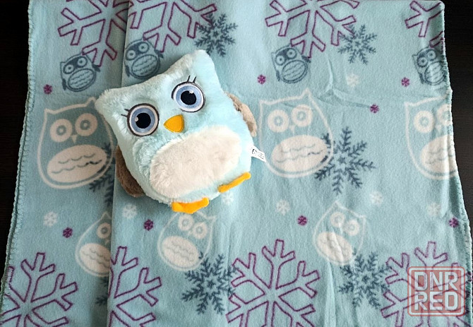 Детский плед из флиса с игрушкой-подушкой. Донецк - изображение 1