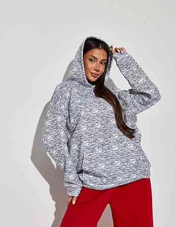 Худи оверсайз принтованная с начесом Донецк