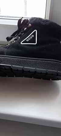 Стильные ботинки женские зимние черные натуральные сверху и внутри разм.39 Донецк