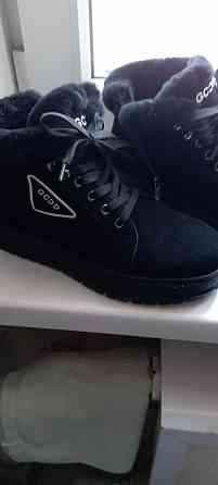 Стильные ботинки женские зимние черные натуральные сверху и внутри разм.39 Донецк