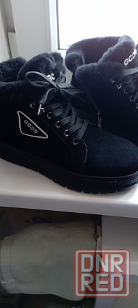 Стильные ботинки женские зимние черные натуральные сверху и внутри разм.39 Донецк - изображение 4