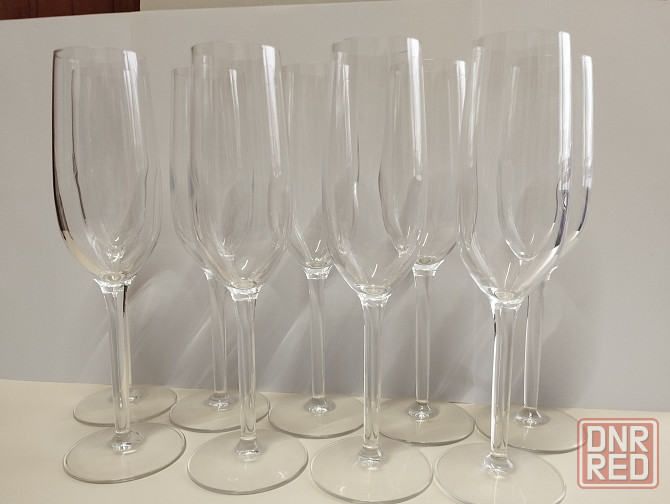 Бокалы для шампанского 9 шт. Макеевка - изображение 1