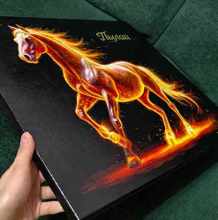 Картина на холсте акрилом, лошадь Донецк