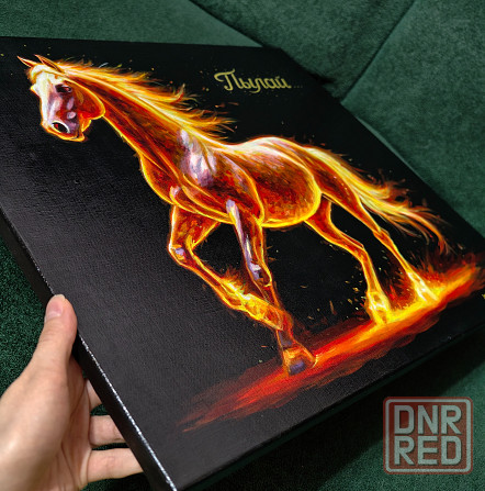 Картина на холсте акрилом, лошадь Донецк - изображение 5