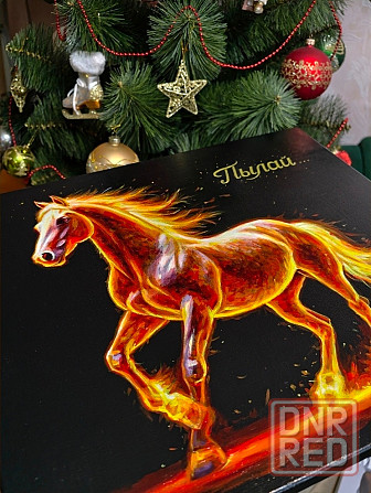 Картина на холсте акрилом, лошадь Донецк - изображение 3