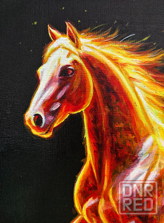 Картина на холсте акрилом, лошадь Донецк - изображение 6